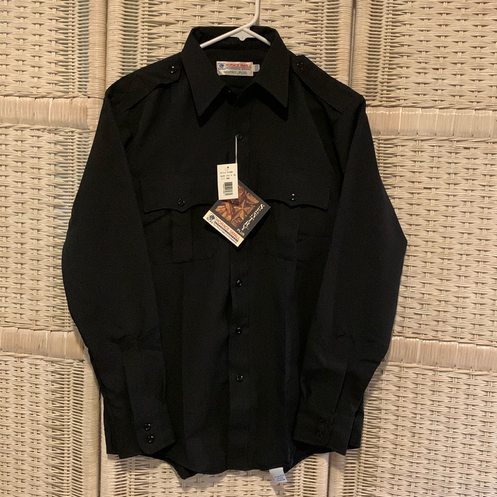 Horace Small Sentry Plus 15 1/2 - 35 Black Men’s Uniform Shirt BNWT